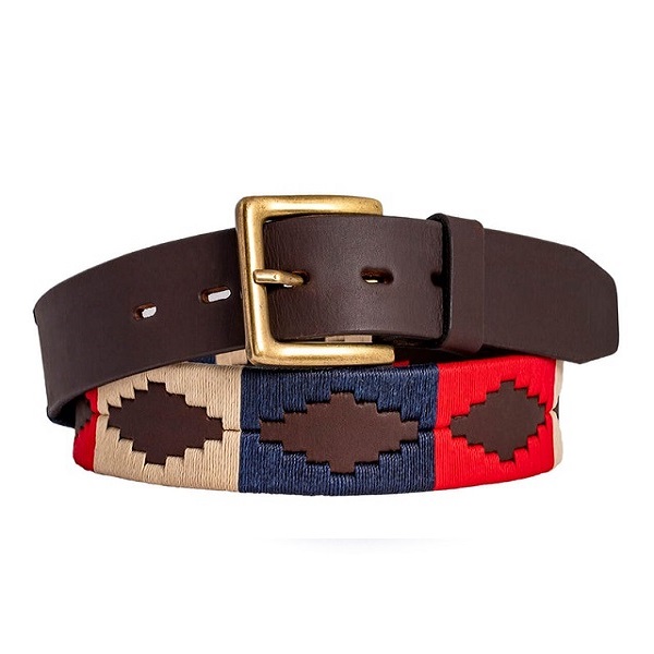 Embroidered Belt belt, Polo belt, Leather belt, Argentinian belt, Argentinian polo belt unisex 